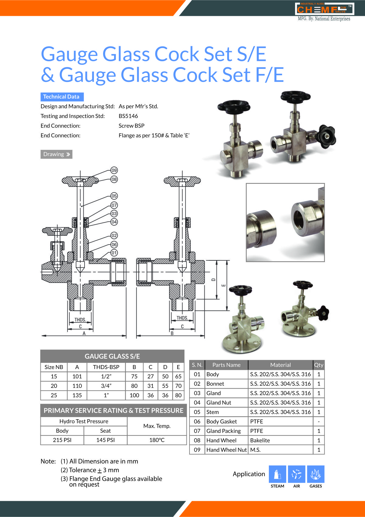 Gate valves flange end